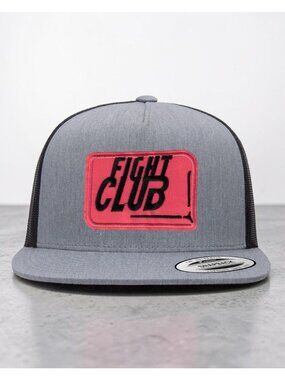 Fight Club YP Classics 6006 Flat Bill Trucker Mesh Back Snapback grey/black